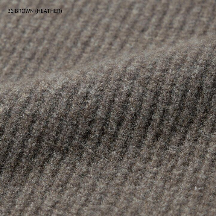 brauner uniqlo souffle-garn-pullover mit stehkragen für herren niedrige maschenweite