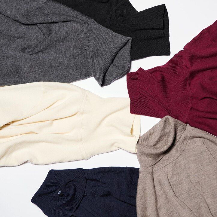 weißer uniqlo herrenpullover aus 100 extrafeiner merinowolle