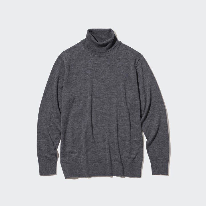 weißer uniqlo herrenpullover aus 100 extrafeiner merinowolle