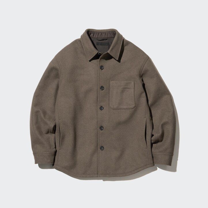 graues uniqlo herren-overshirt