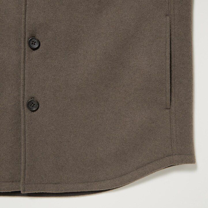 graues uniqlo herren-overshirt