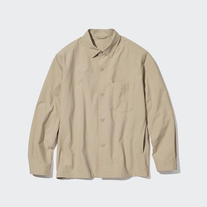 uniqlo airsense ultra light t-shirt herren-overshirt beige