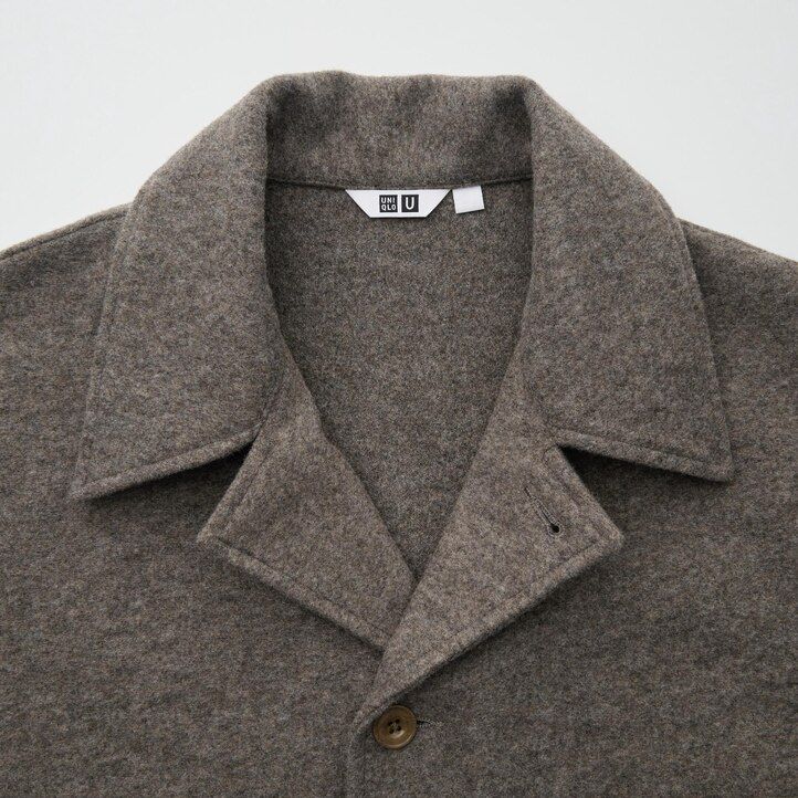 uniqlo fleece-jersey herren-overshirt grau
