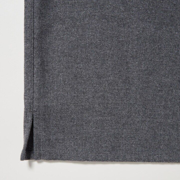 graues uniqlo herren-overshirt aus gebürstetem twill