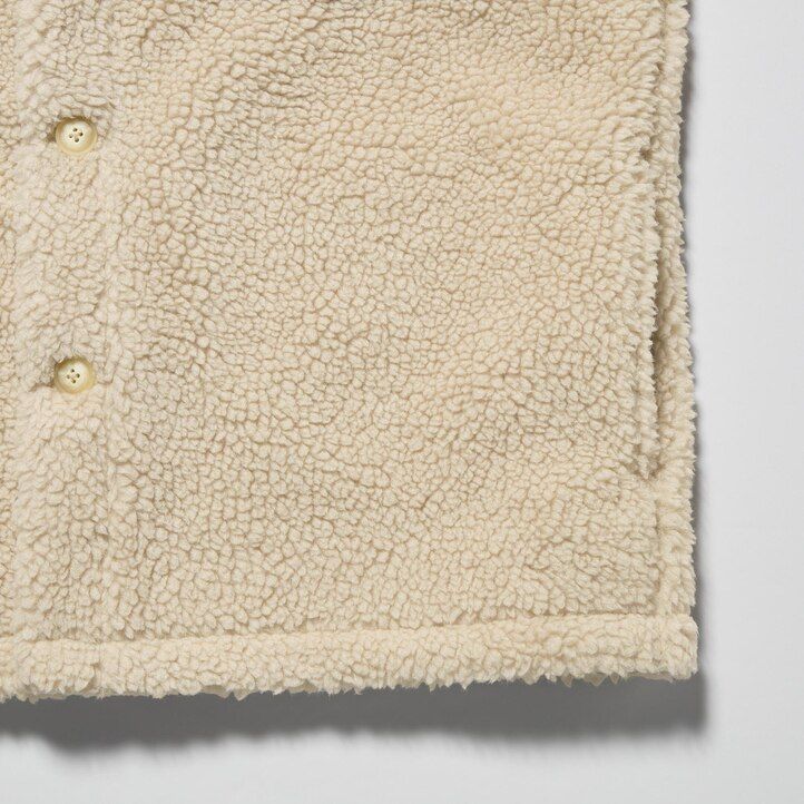 uniqlo winddichtes fleece-oberhemd für herren braun