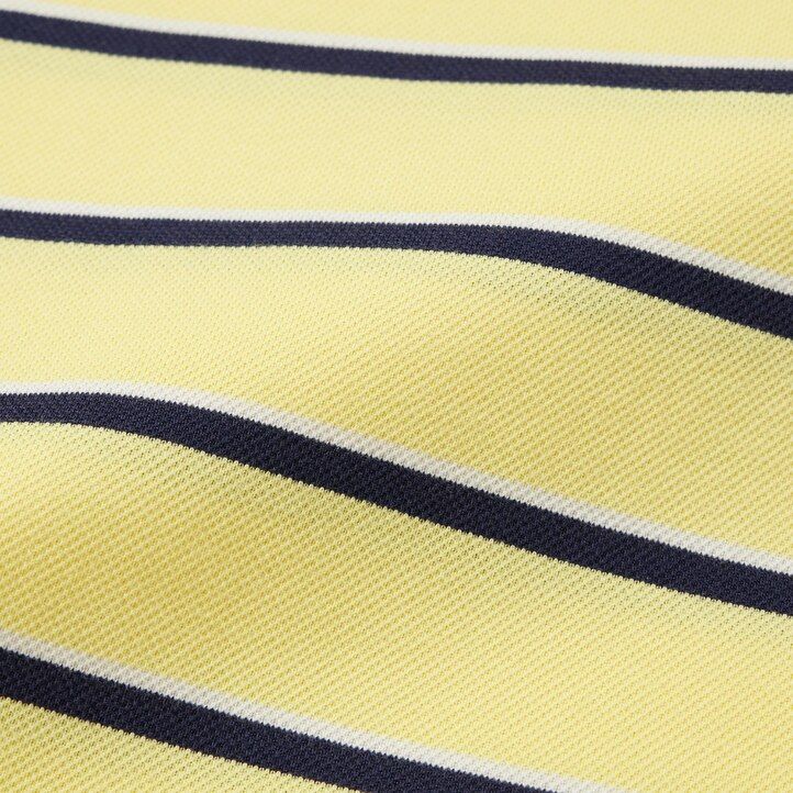 uniqlo dry piqué poloshirt für herren gestreift weiß