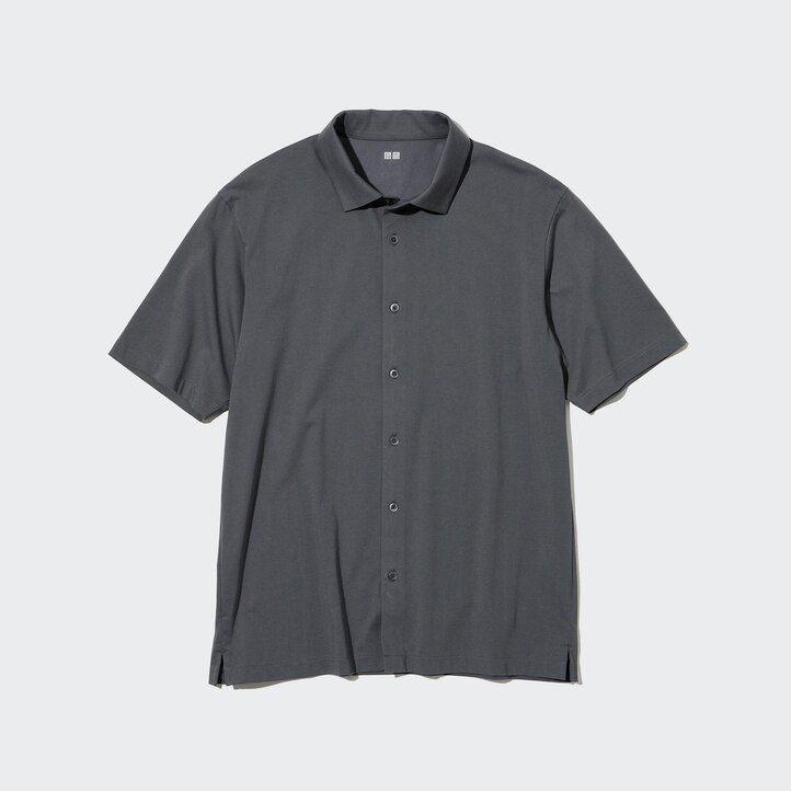 uniqlo airism poloshirt mit offenem kragen für herren rosa