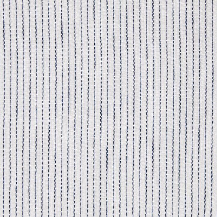 blaues uniqlo herrenhemd aus 100 premium-leinen mit streifenmuster und stehkragen in regulärer passform