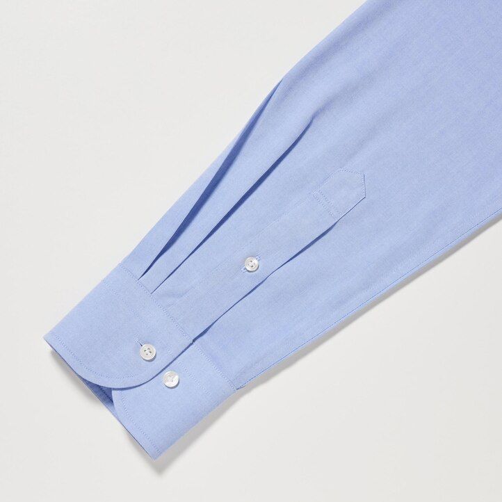 weißes uniqlo super non iron regular fit t-shirt herrenhemd mit halbgeschnittenem kragen