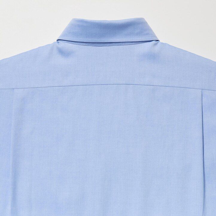 weißes uniqlo super non iron regular fit t-shirt herrenhemd mit halbgeschnittenem kragen