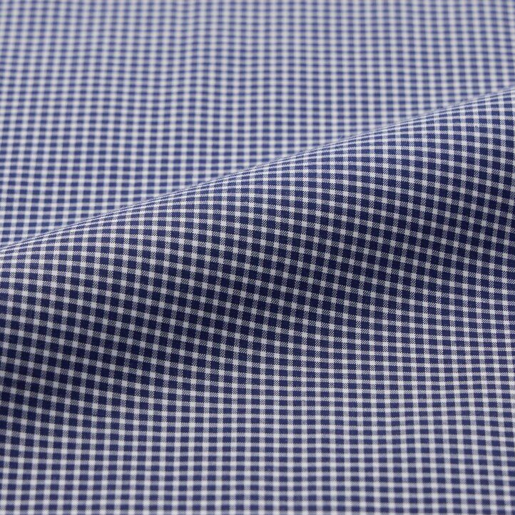 uniqlo easyre stretch slim fit herrenhemd mit karomuster und halboffenem kragen marineblau