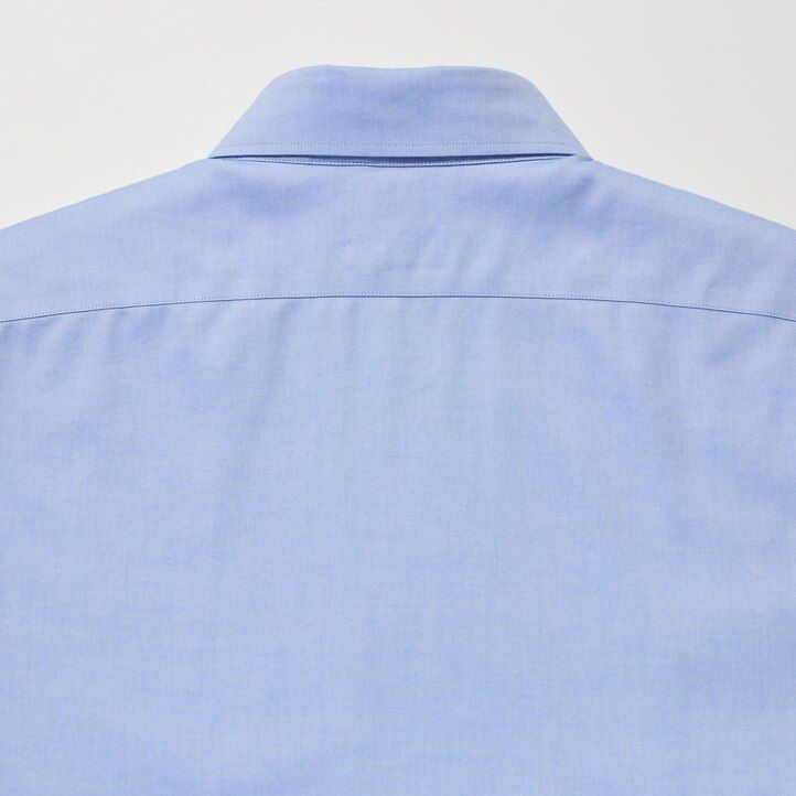 uniqlo herren-super-bügelfreies slim-fit-t-shirt mit normalem kragen schwarz