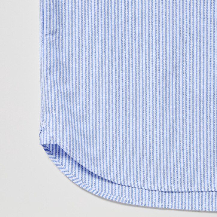 graue uniqlo herrenhemden reguläre passform gestreift oxford-stil