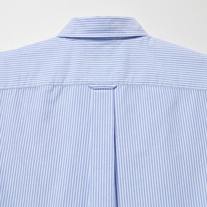 graue uniqlo herrenhemden reguläre passform gestreift oxford-stil