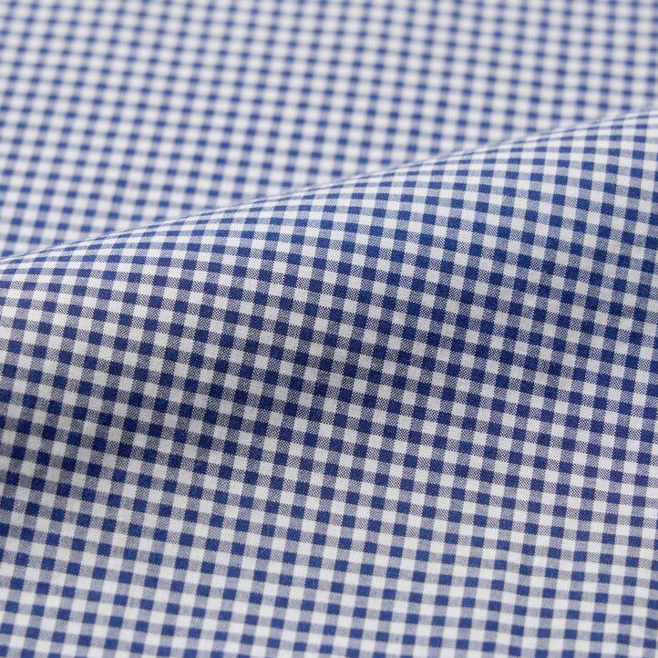 uniqlo herrenhemden aus extrafeinem baumwoll-broadcloth mit langen Ärmeln blau