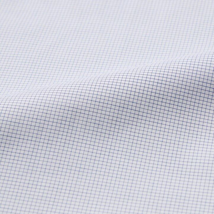 uniqlo easyre stretch slim fit herrenhemd mit karomuster und halboffenem kragen blau