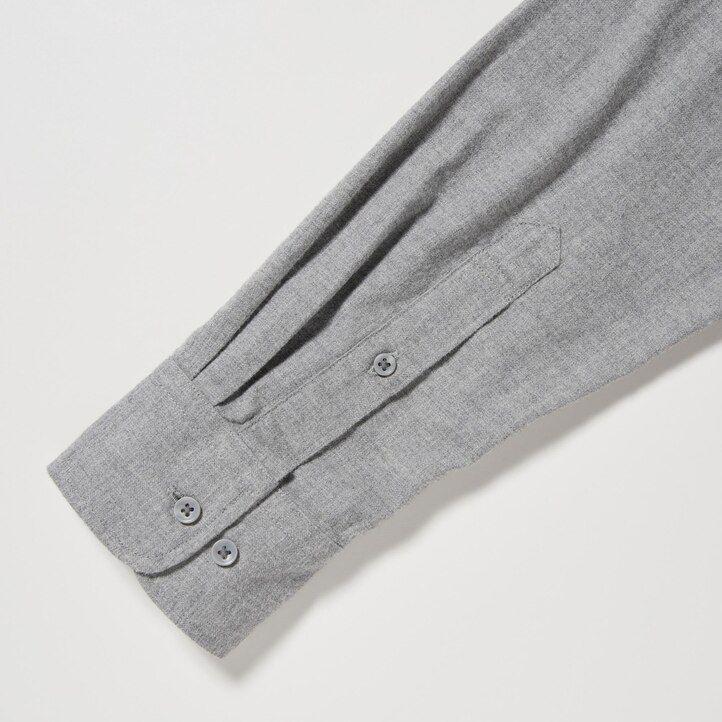 uniqlo flanellhemd normale passform button-down-kragen herrenhemd weiß