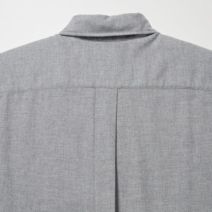 uniqlo flanellhemd normale passform button-down-kragen herrenhemd weiß