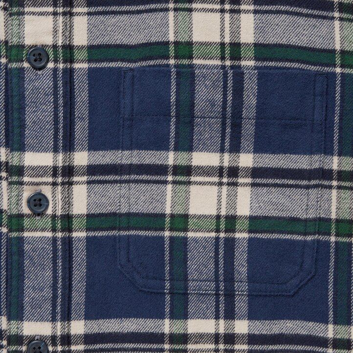 uniqlo flanellhemden reguläre passform kariert normaler kragen herrenhemden blau
