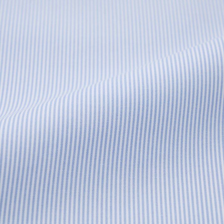 uniqlo herrenhemd bügelfrei schmal geschnitten gestreift mit halboffenem kragen blau
