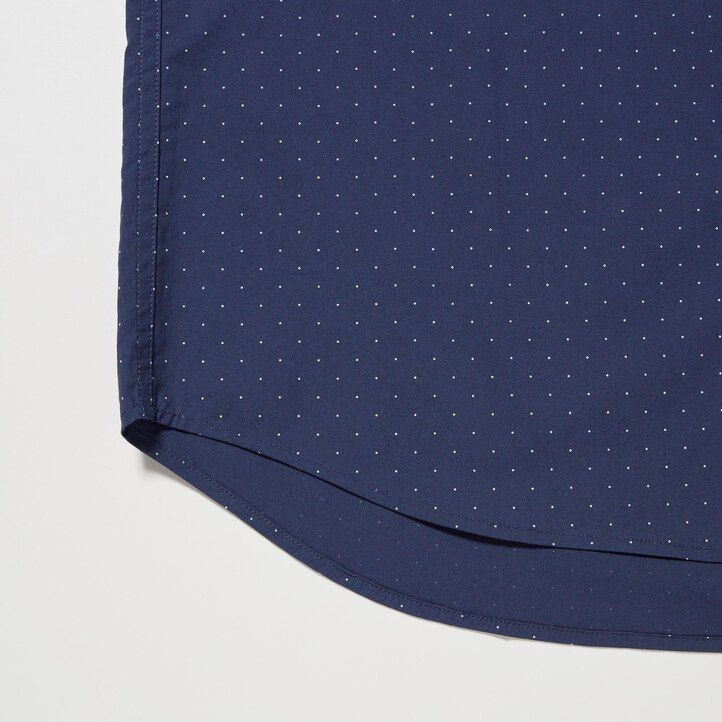 weiße herrenhemden von uniqlo aus extrafeinem baumwoll-broadcloth mit normaler passform und print sowie normalem kragen