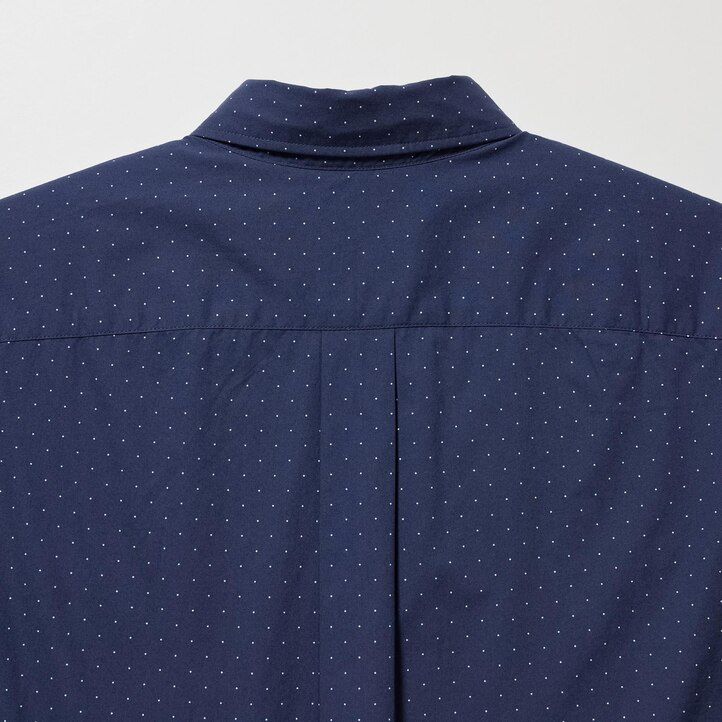 weiße herrenhemden von uniqlo aus extrafeinem baumwoll-broadcloth mit normaler passform und print sowie normalem kragen