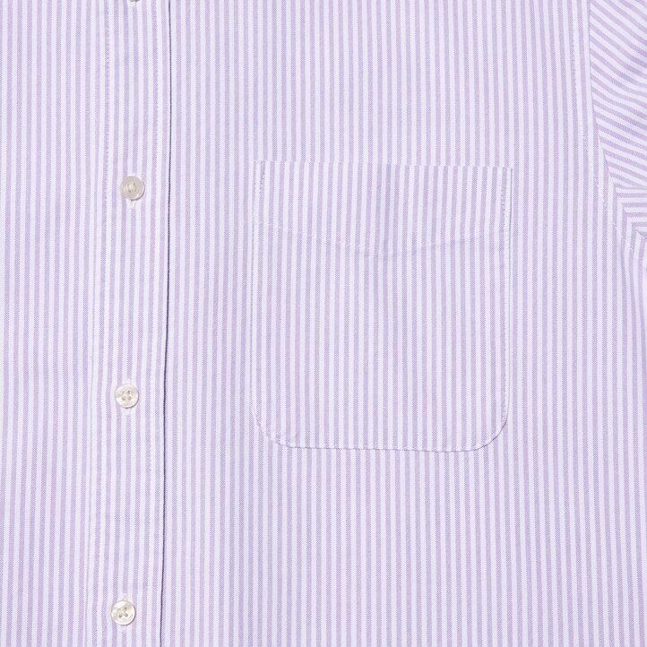 uniqlo herren-oxfordhemden schmal geschnitten gestreift grau