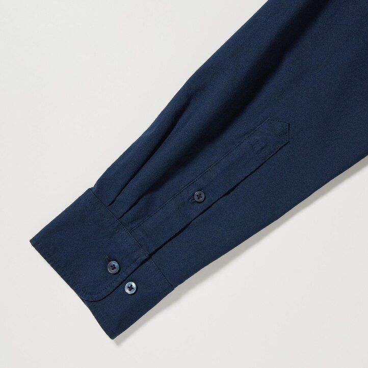 uniqlo slim fit oxford herrenhemden mit normalem kragen blau
