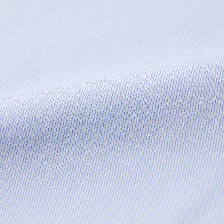 uniqlo easyre stretch slim fit herrenhemd mit streifenmuster und halboffenem kragen blau