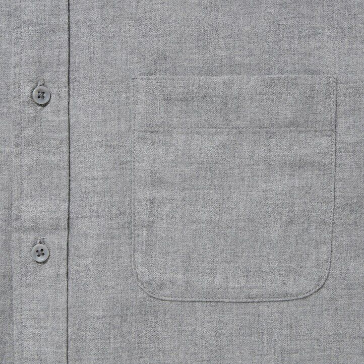 uniqlo flanell-t-shirt mit regulärer passform herrenhemden olivgrün