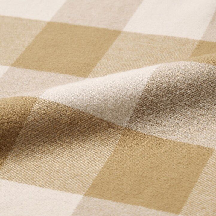uniqlo herren-flanellhemden mit karomuster beige
