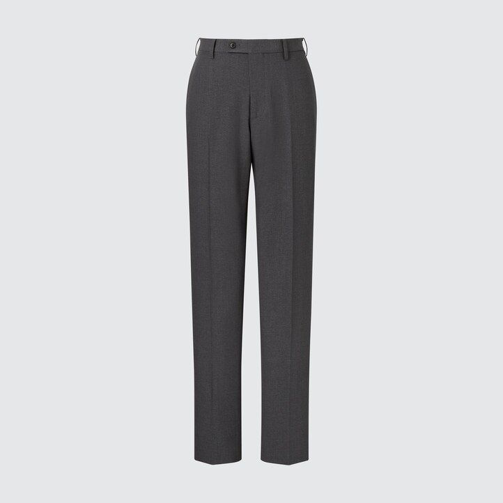 dunkelgraue herrenanzüge von uniqlo airsense ultra light in wolloptik