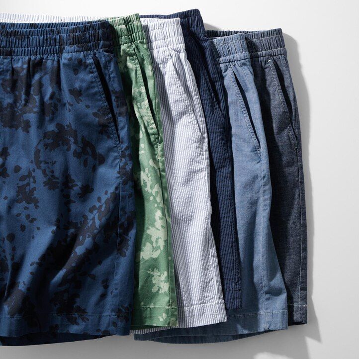 blaue uniqlo chambray stretch easys herrenhose