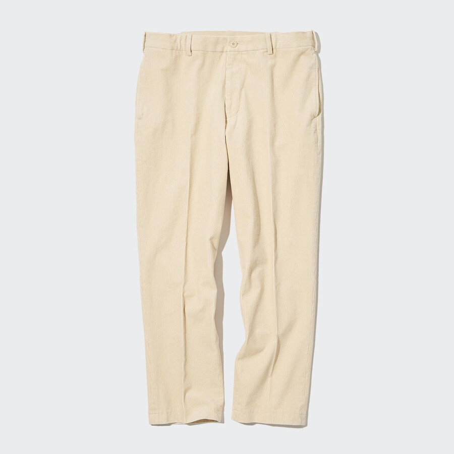 uniqlo smart cordhose für herren knöchellang beige