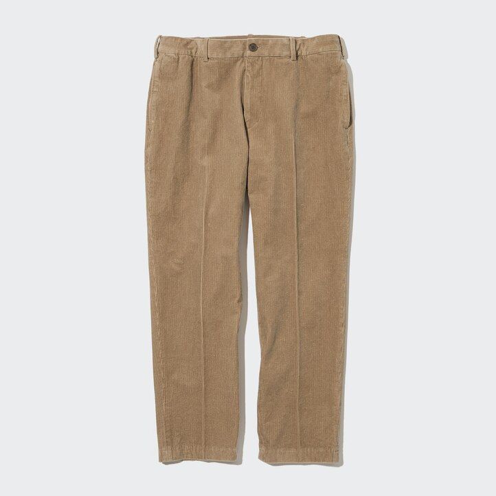uniqlo smart cordhose für herren knöchellang beige
