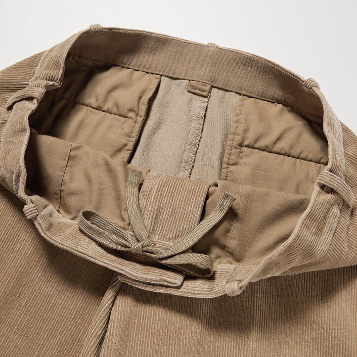 uniqlo smart cordhose für herren knöchellang beige