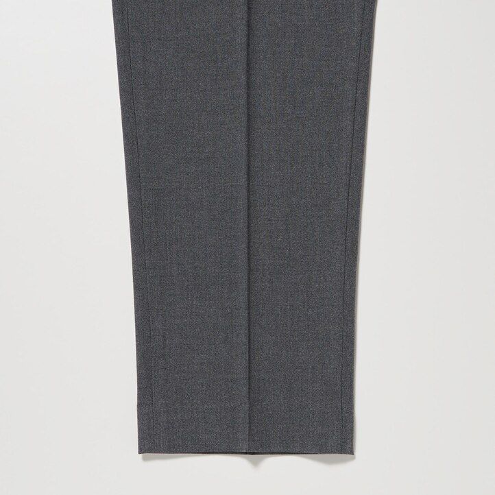 graue herren-hose von uniqlo aus smart wool knöchellang