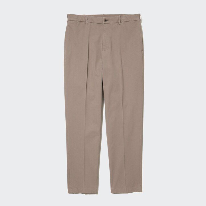 weiße uniqlo smart cotton herrenhose in knöchellänge