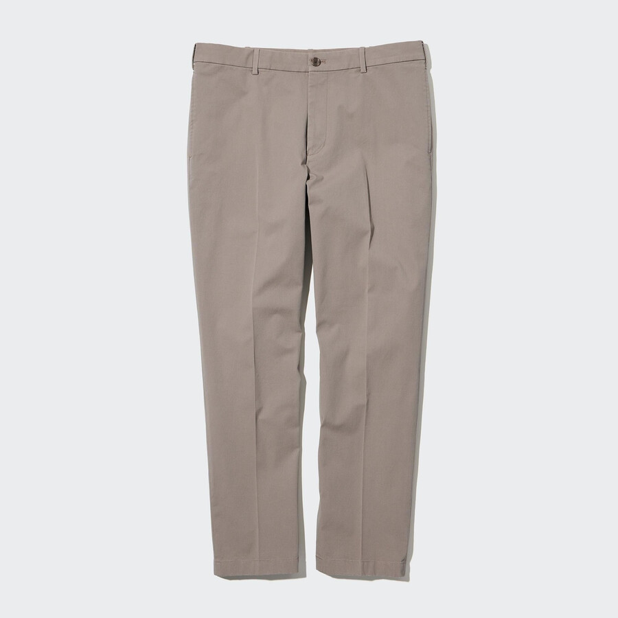 uniqlo herren-baumwollhose knöchellang beige