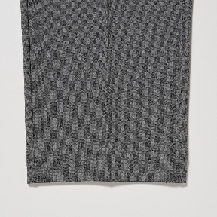 graue uniqlo smart ultra stretch herrenhose in knöchellänge