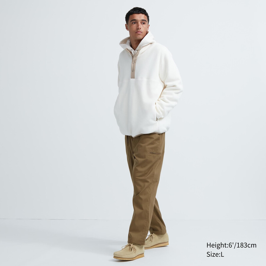 braune uniqlo heattech warmfutter herrenhose