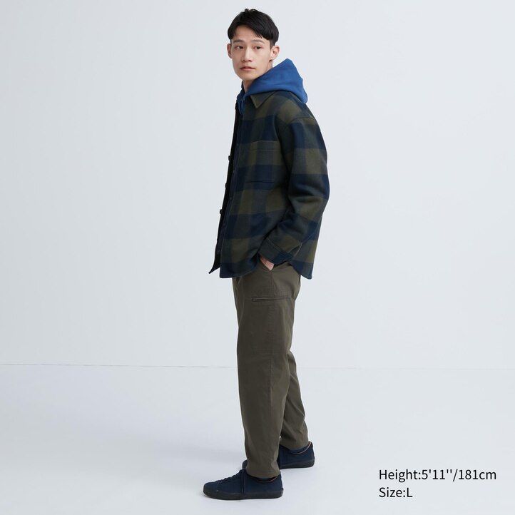braune uniqlo heattech warmfutter herrenhose