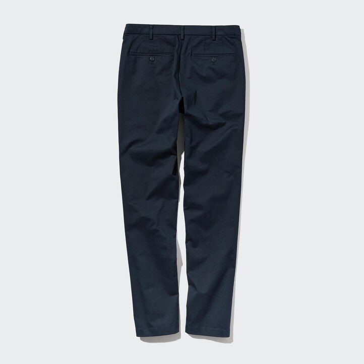 uniqlo herren-chinos in marineblau schmale passform
