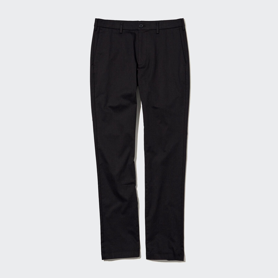 schwarze uniqlo slim fit chinos für herren