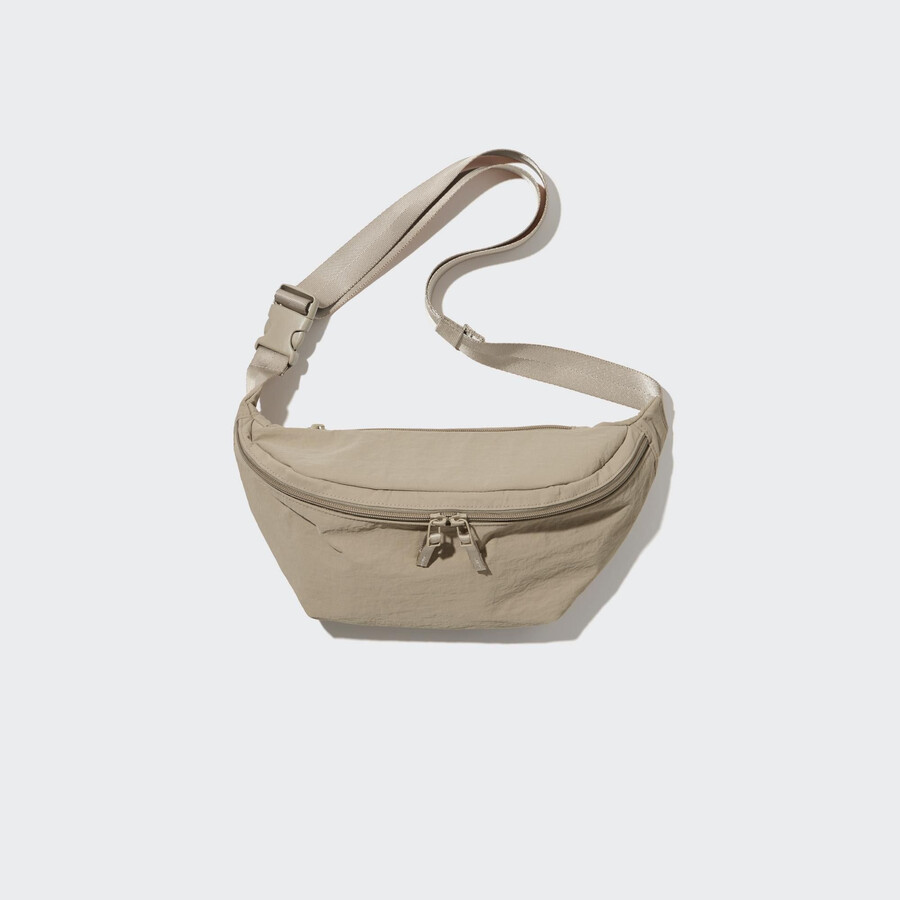 uniqlo nylon-umhängetasche für damen beige