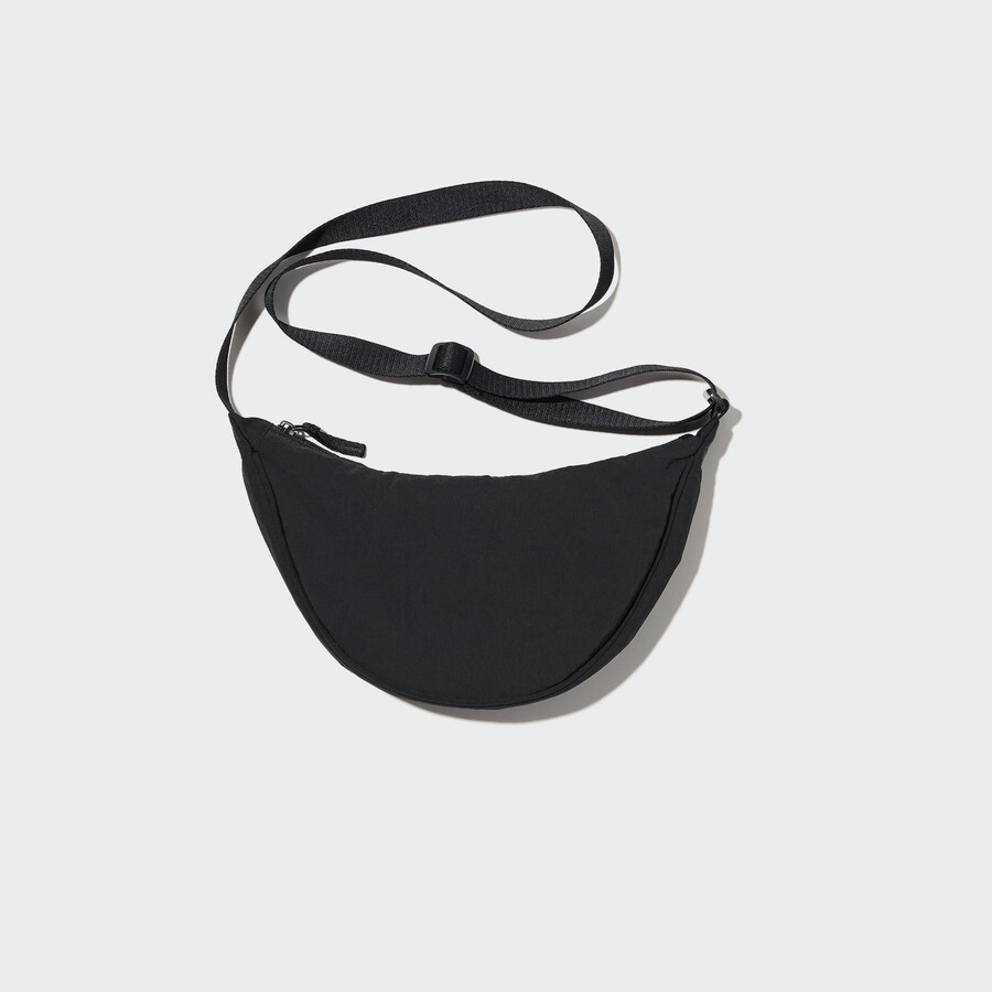 schwarze runde mini-schultertasche von uniqlo für damen