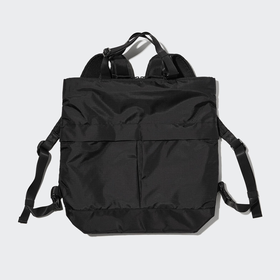 schwarze uniqlo damen-mehrzwecktasche zweifach tragbar