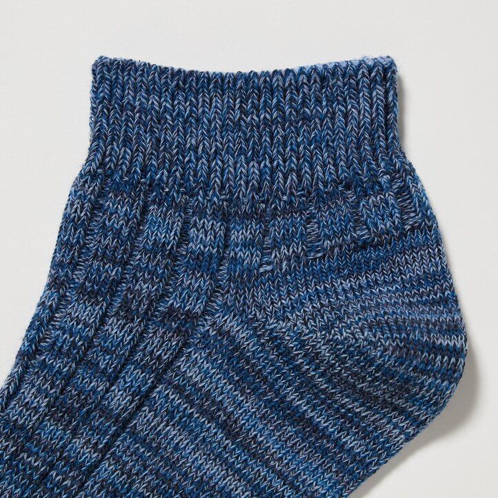 drei paar pinkfarbene uniqlo damensocken aus geripptem mischgarn