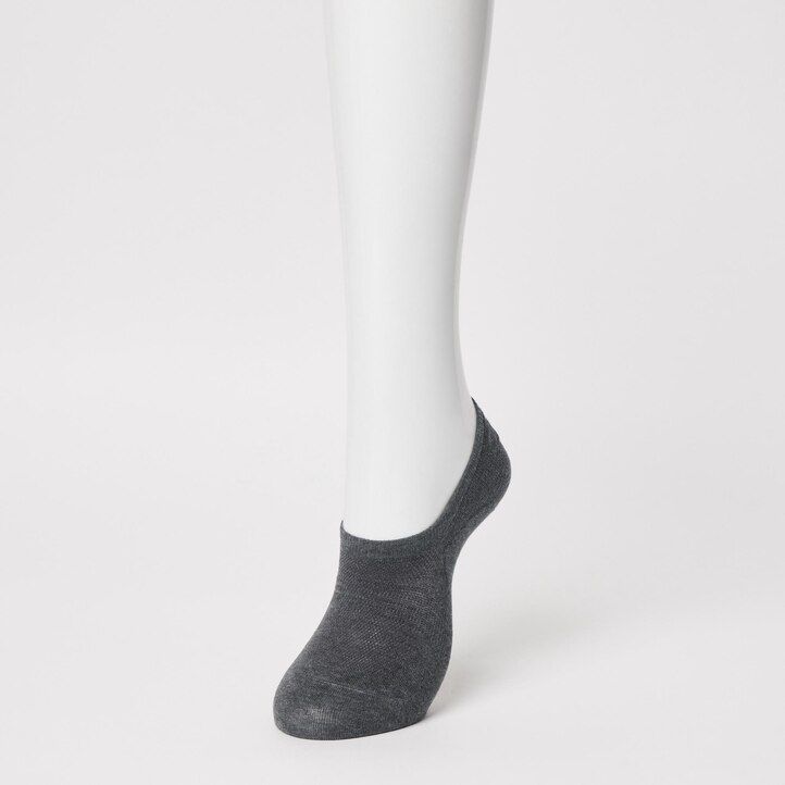 uniqlo mesh invisible no show drei paar damensocken dunkelgrau