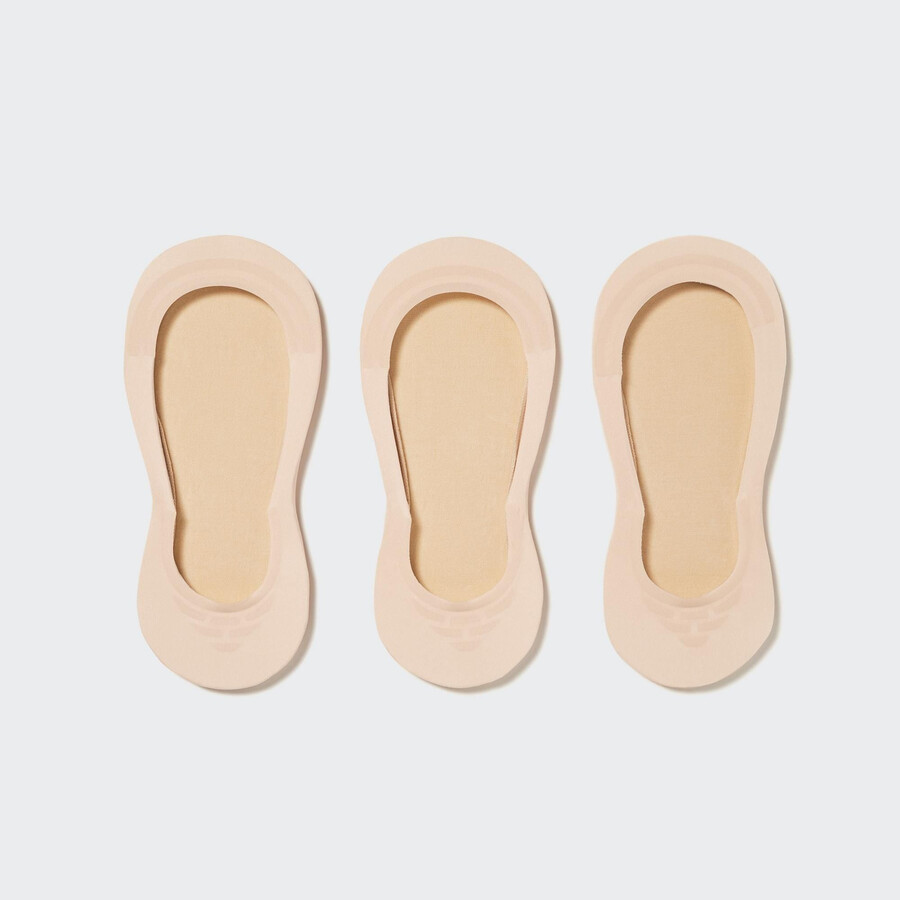 beige uniqlo transparente socken drei paar damensocken